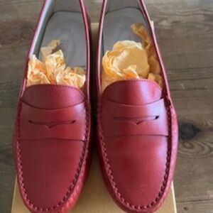 Tods Red Driving Shoes - 7.5 - NWB